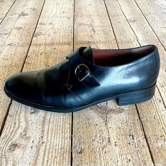 Loewe Black Leather Monk Strap Dress Shoes Size 44 Great Condition - Picture 9 of 12